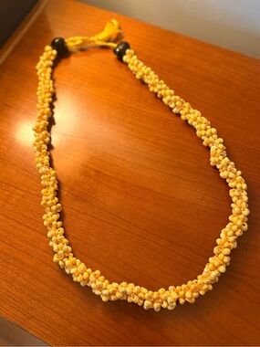 Tropical Yellow Shell Bead Necklace